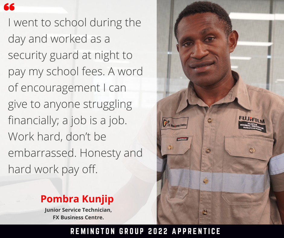 Pombra Kunjip, 2022 Remington Group Apprentice